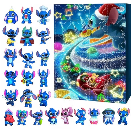 Anime Lilo & Stitch Figure Angel Christmas Advent Calendar Box