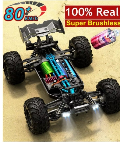 80KM/H 4WD RC Car With LED Remote Control Cars High Speed Drift Racing 4x4 Off Road Truck Kid Adult Toy