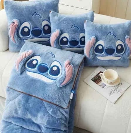 Stitch Throw Pillow Blankets Two In One