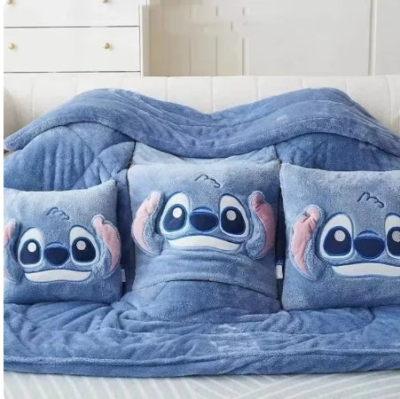 Stitch Throw Pillow Blankets Two In One